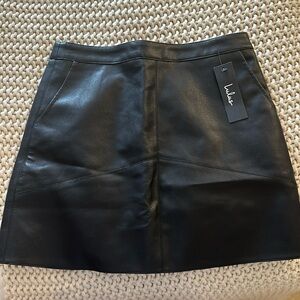 Black vegan leather skirt